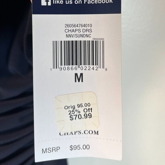 Chaps Yellow & Blue Dress NWT - Picture 3 of 4